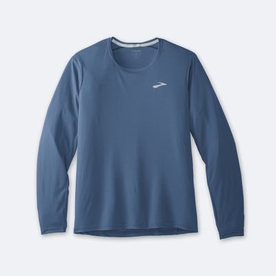 Camiseta Brooks Atmosphere Long Sleeve Hombre Azules | Ecuador-45807