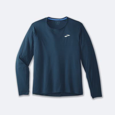 Camiseta Brooks Atmosphere Long Sleeve Hombre Indigo | Ecuador-61953