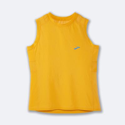 Camiseta Brooks Atmosphere Sleeveless Mujer Amarillo | Ecuador-28403