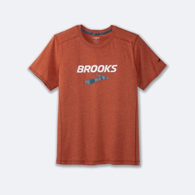 Camiseta Brooks Distance Short Sleeve 2.0 Hombre Rojas | Ecuador-56208