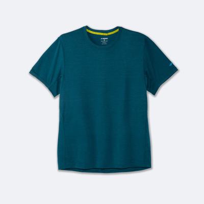 Camiseta Brooks Distance Short Sleeve Hombre Verde Oscuro | Ecuador-86327