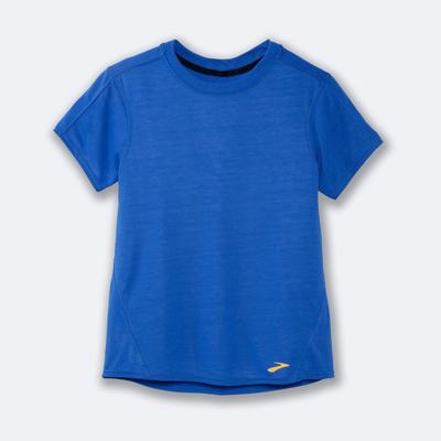 Camiseta Brooks Distance Short Sleeve Mujer Azules | Ecuador-19584