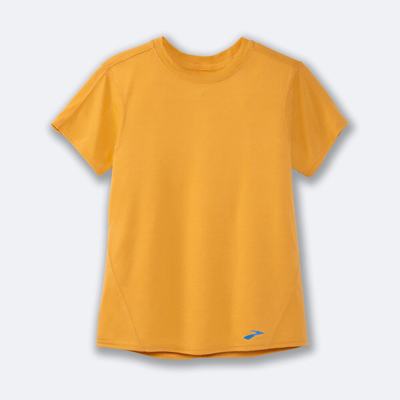 Camiseta Brooks Distance Short Sleeve Mujer Amarillo | Ecuador-67043