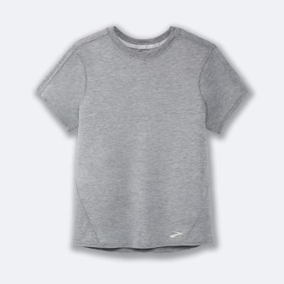 Camiseta Brooks Distance Short Sleeve Mujer Gris | Ecuador-68739