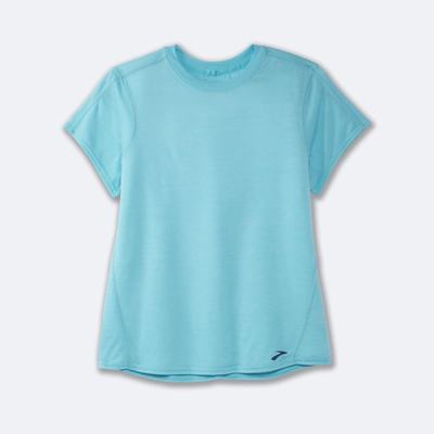 Camiseta Brooks Distance Short Sleeve Mujer Turquesa | Ecuador-72485