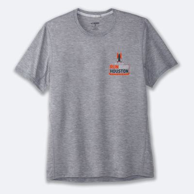 Camiseta Brooks Houston23 Distance Short Sleeve 2.0 Hombre Gris | Ecuador-85974