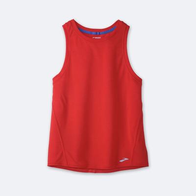 Camiseta Tirantes Brooks Distance Mujer Rojas | Ecuador-31507