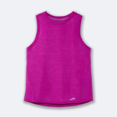 Camiseta Tirantes Brooks Distance Mujer Rosas | Ecuador-40285