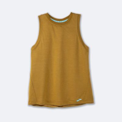 Camiseta Tirantes Brooks Distance Mujer Verde Oliva | Ecuador-61024