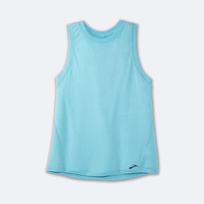 Camiseta Tirantes Brooks Distance Mujer Turquesa | Ecuador-80792