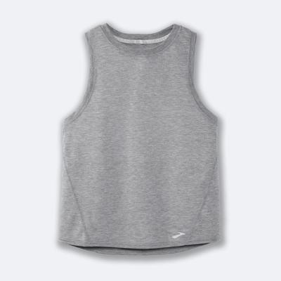 Camiseta Tirantes Brooks Distance Mujer Gris | Ecuador-84370