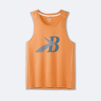 Camiseta Tirantes Brooks Distance Tank 2.0 Hombre Naranjas | Ecuador-08157