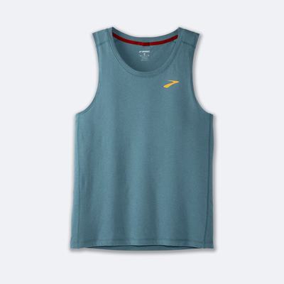 Camiseta Tirantes Brooks Distance Tank 2.0 Hombre Azules | Ecuador-65407