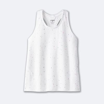 Camiseta Tirantes Brooks Distance Tank 2.0 Mujer Blancas | Ecuador-95631