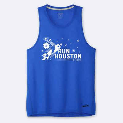 Camiseta Tirantes Brooks Houston23 Distance Tank 2.0 Hombre Azules | Ecuador-10796