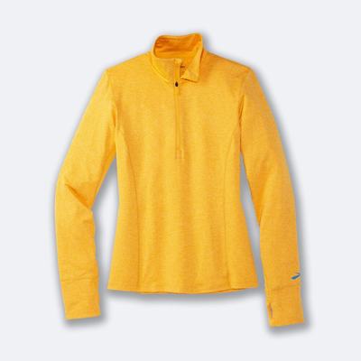 Chaquetas Brooks Dash 1/2 Zip Mujer Amarillo | Ecuador-74612