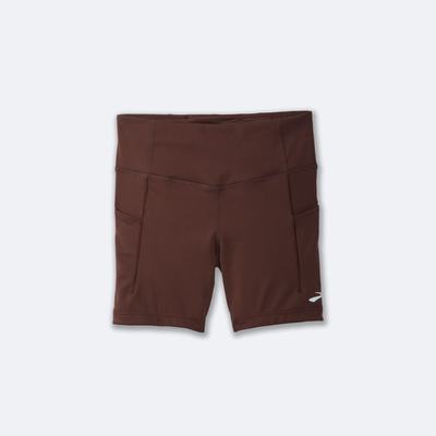 Mallas Brooks Method 5" Short Tight Mujer Chocolate | Ecuador-72643