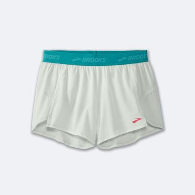 Pantalones Cortos Brooks Chaser 3" Mujer Verde Menta/Azules | Ecuador-91750