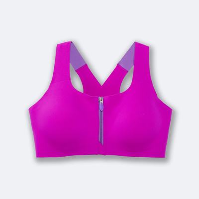 Sujetadores Deportivos Brooks Dare Zip Run Bra Mujer Rosas/Moradas | Ecuador-30749