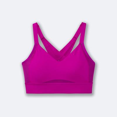 Sujetadores Deportivos Brooks Drive Interlace Run Bra Mujer Rosas/Moradas | Ecuador-25486