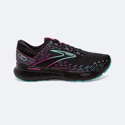 Zapatillas Running Brooks Glycerin 20 Mujer Negras/Azules/Claro Rosas | Ecuador-92461