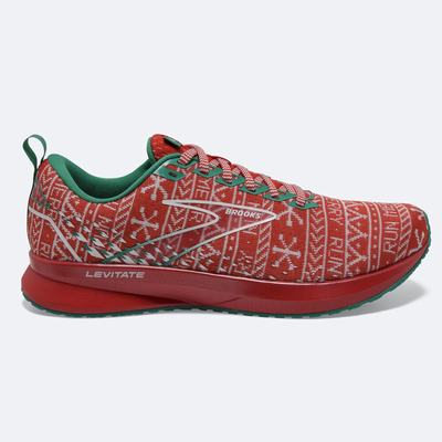 Zapatillas Running Brooks Levitate 5 Hombre Rojas/Blancas/Verde | Ecuador-58260