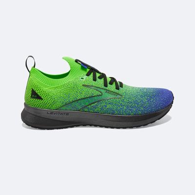 Zapatillas Running Brooks Levitate StealthFit 5 Hombre Verde/Negras/Azules | Ecuador-19342