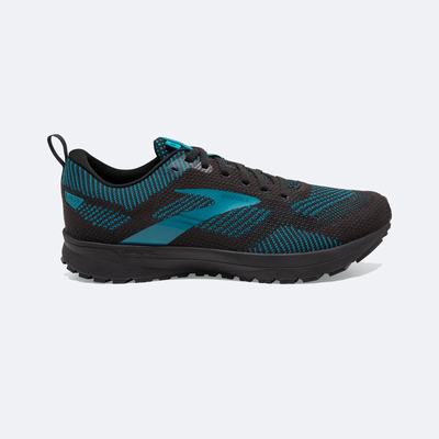 Zapatillas Running Brooks Revel 5 Hombre Negras/Turquesa | Ecuador-12049