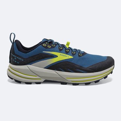 Zapatillas Trail Brooks Cascadia 16 Hombre Azules/Azul Marino/Verde Claro | Ecuador-05963