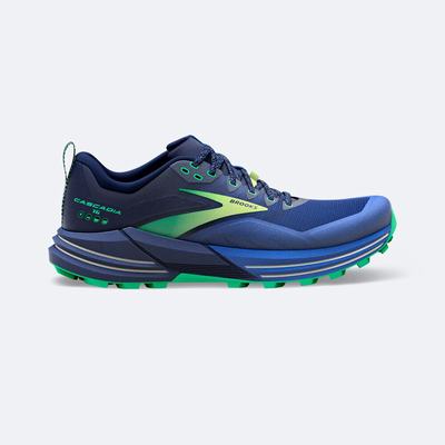 Zapatillas Trail Brooks Cascadia 16 Hombre Azules/Verde | Ecuador-27801