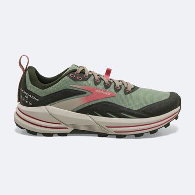 Zapatillas Trail Brooks Cascadia 16 Mujer Verde/Coral | Ecuador-48092