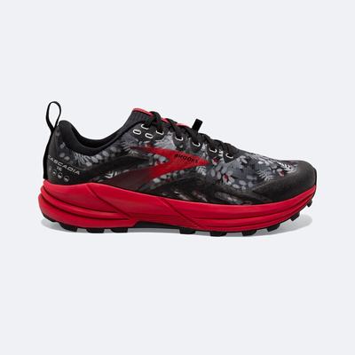 Zapatillas Trail Brooks Cascadia 16 Mujer Negras/Gris/Rojas | Ecuador-62130