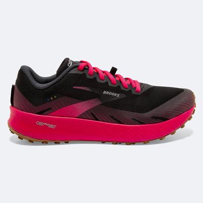 Zapatillas Trail Brooks Catamount Mujer Negras/Rosas | Ecuador-57916