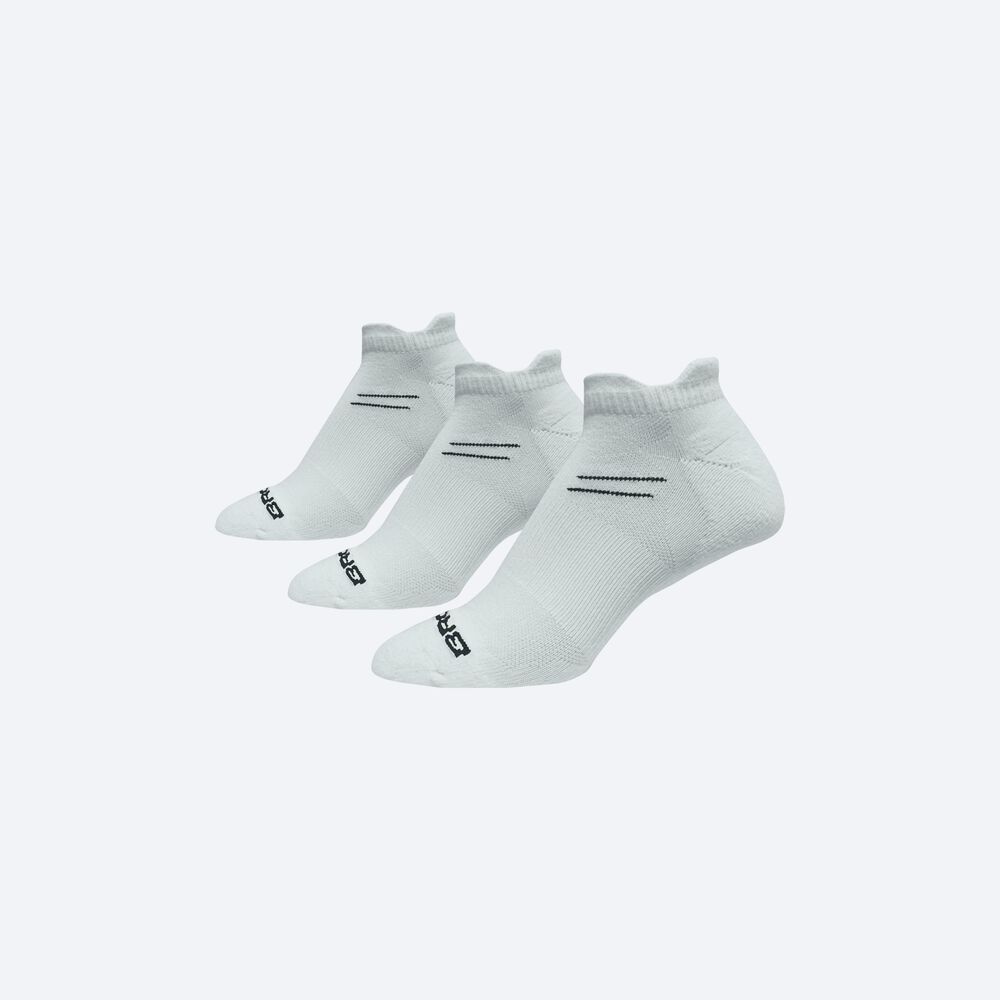 Calcetines Brooks Run-In 3-Pack Mujer Blancas | Ecuador-21905