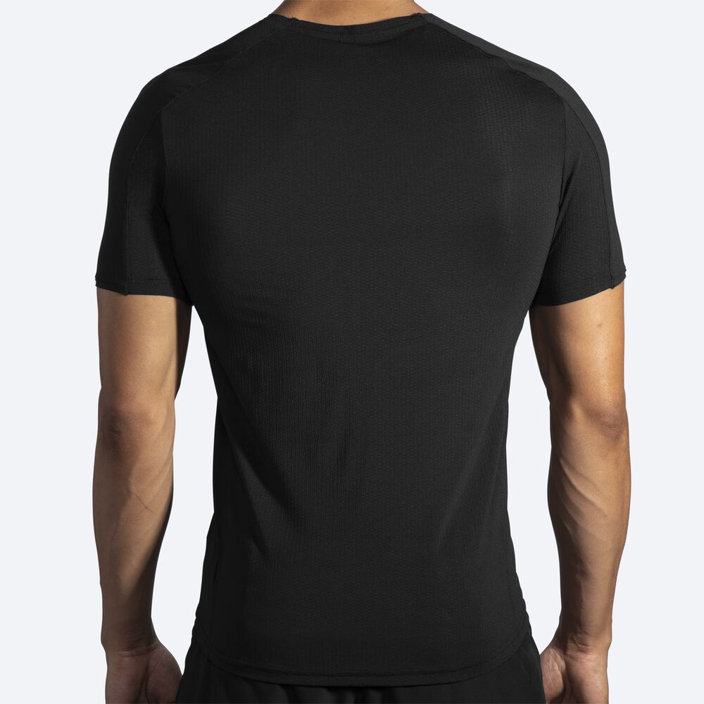 Camiseta Brooks Atmosphere Short Sleeve Hombre Negras | Ecuador-08159