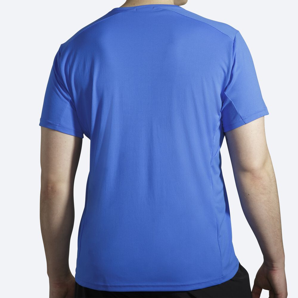 Camiseta Brooks Atmosphere Short Sleeve Hombre Azules | Ecuador-40789