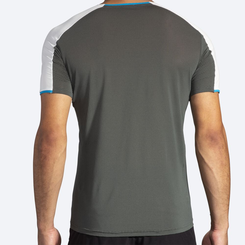 Camiseta Brooks Atmosphere Short Sleeve Hombre Gris Oscuro/Gris | Ecuador-48102