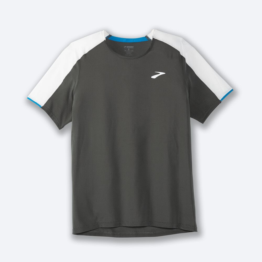 Camiseta Brooks Atmosphere Short Sleeve Hombre Gris Oscuro/Gris | Ecuador-48102