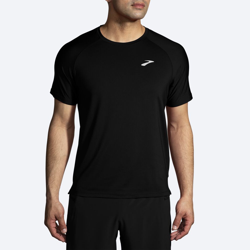 Camiseta Brooks Atmosphere Short Sleeve 2.0 Hombre Negras | Ecuador-67380