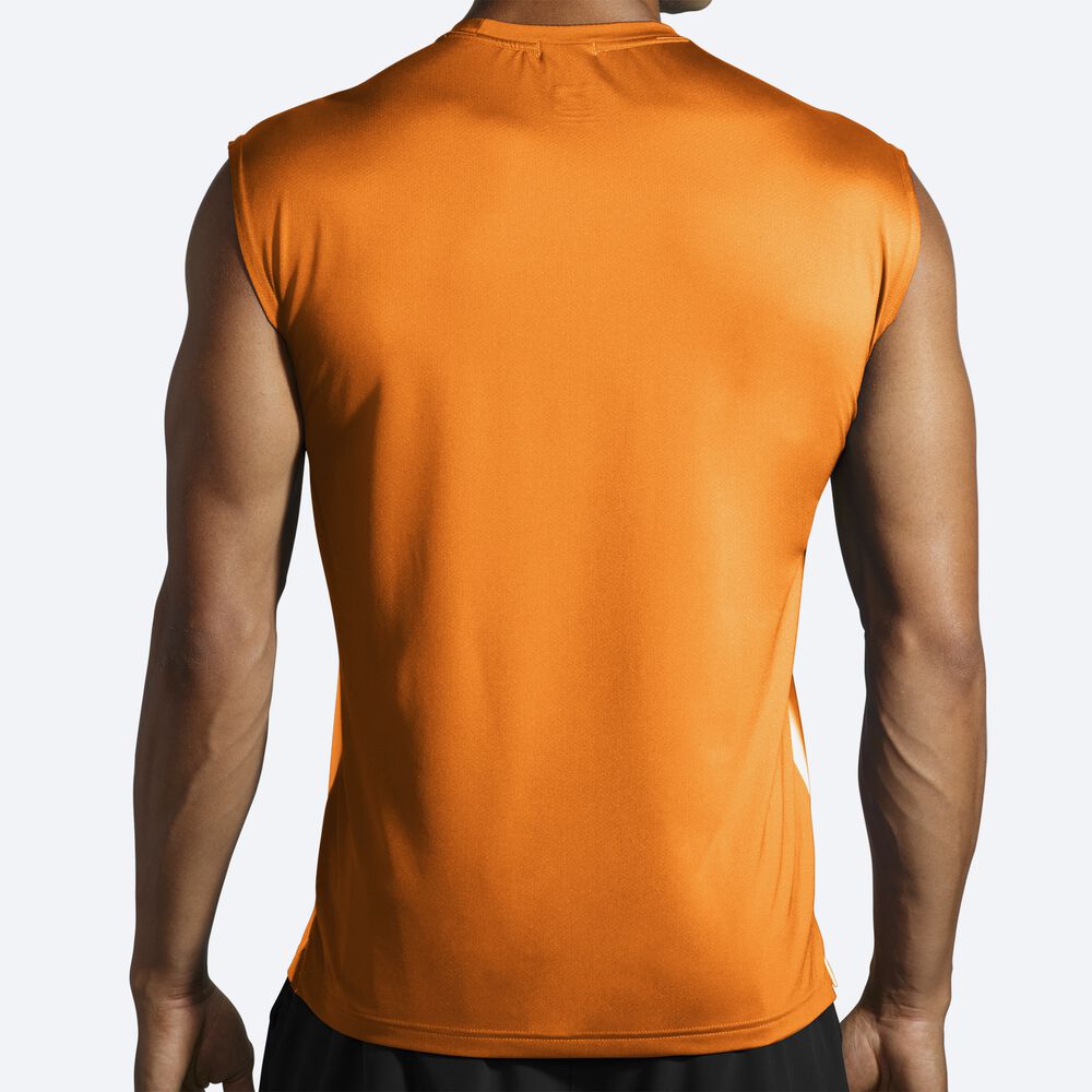 Camiseta Brooks Atmosphere Sleeveless 2.0 Hombre Doradas/Naranjas | Ecuador-90583