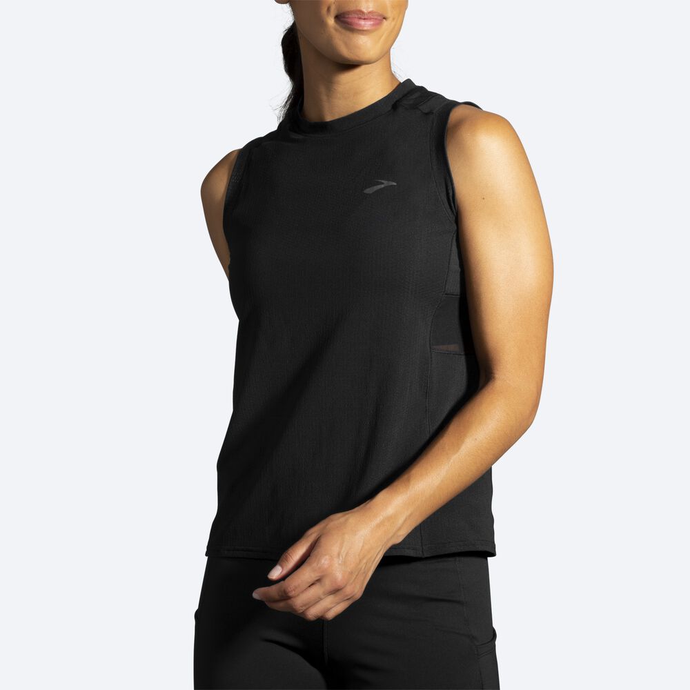 Camiseta Brooks Atmosphere Sleeveless Mujer Negras | Ecuador-26875