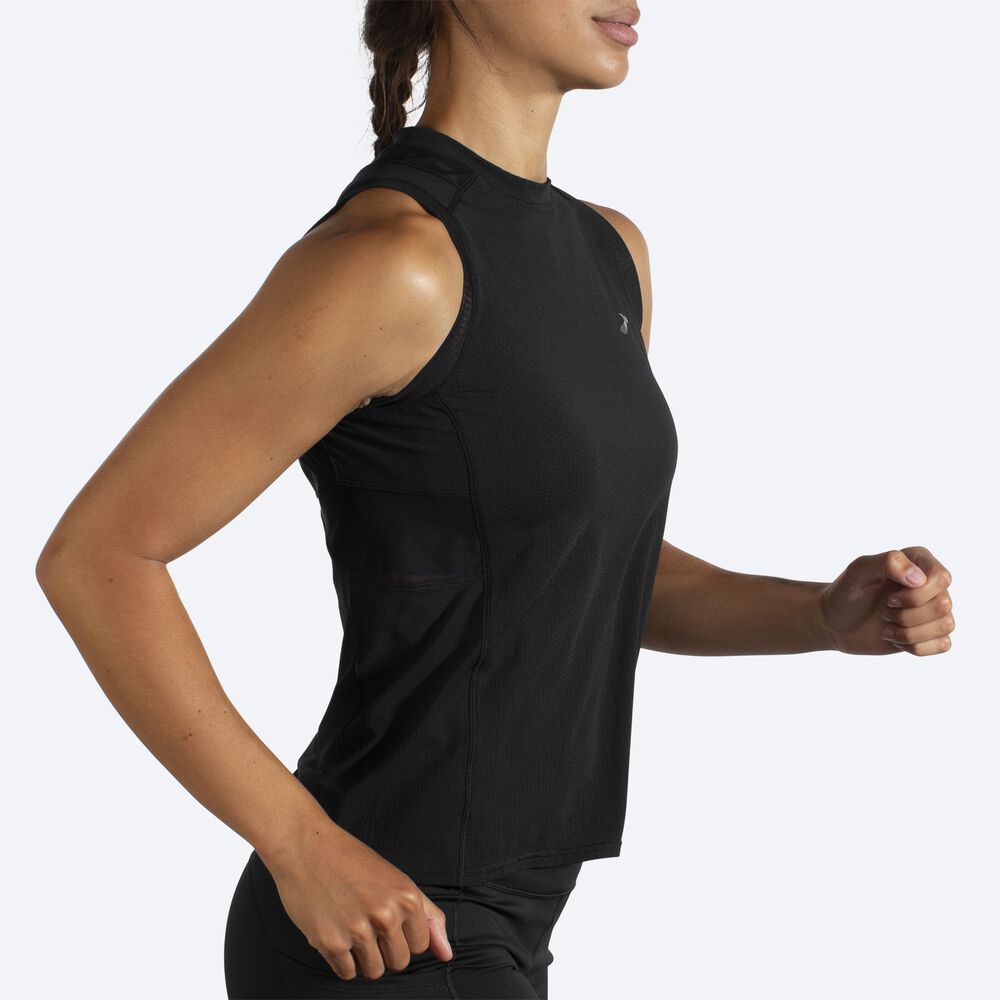 Camiseta Brooks Atmosphere Sleeveless Mujer Negras | Ecuador-26875