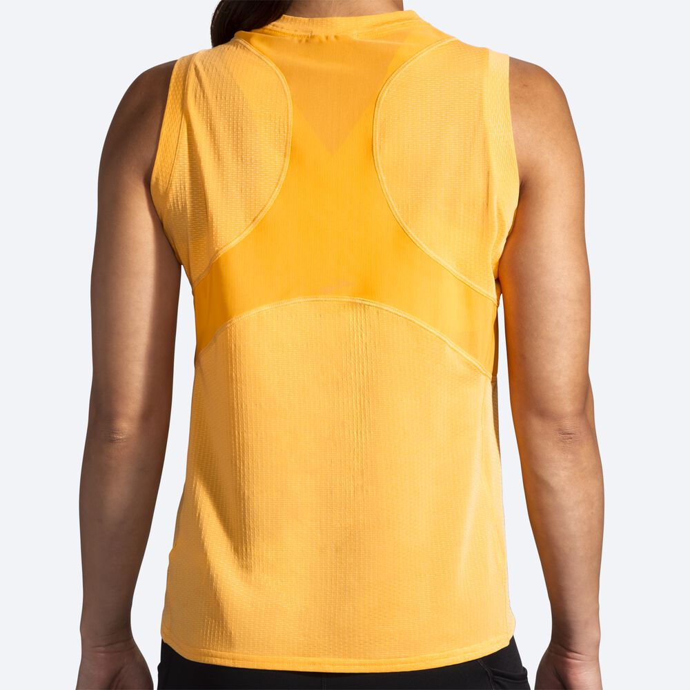 Camiseta Brooks Atmosphere Sleeveless Mujer Amarillo | Ecuador-28403