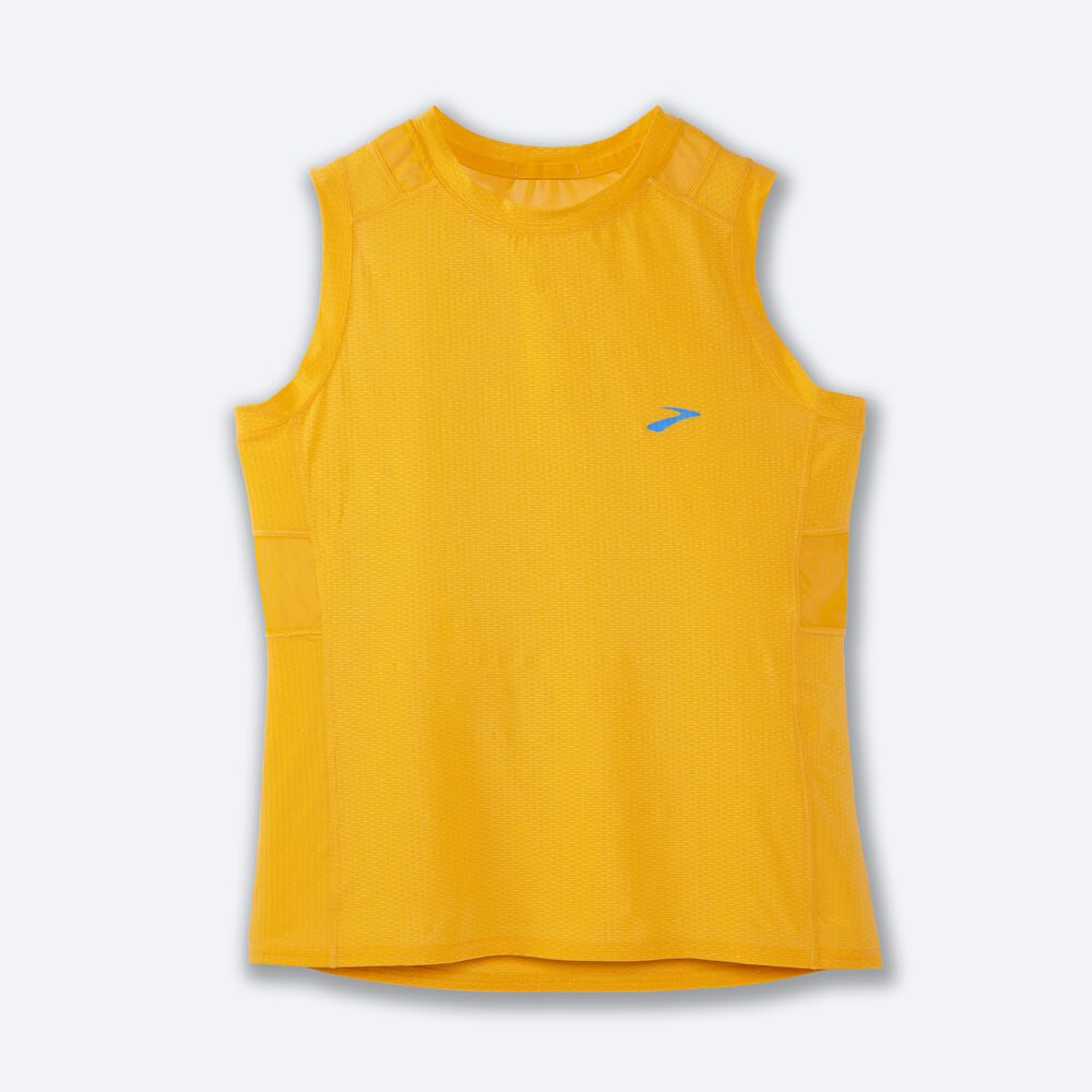 Camiseta Brooks Atmosphere Sleeveless Mujer Amarillo | Ecuador-28403