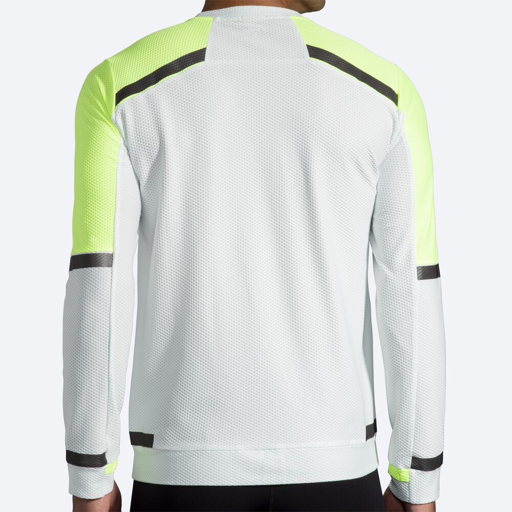 Camiseta Brooks Carbonite Long Sleeve Hombre Gris | Ecuador-92547