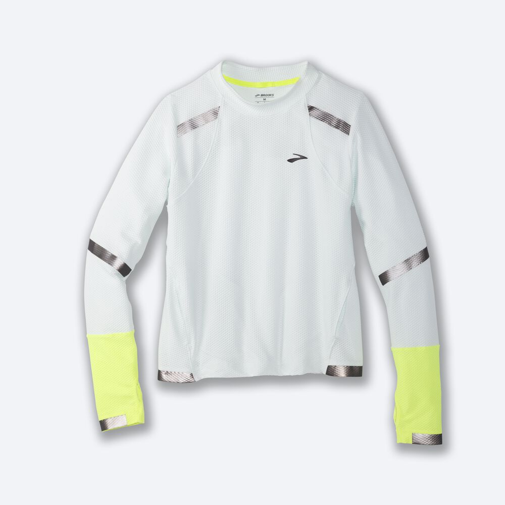 Camiseta Brooks Carbonite Long Sleeve Mujer Gris | Ecuador-43608