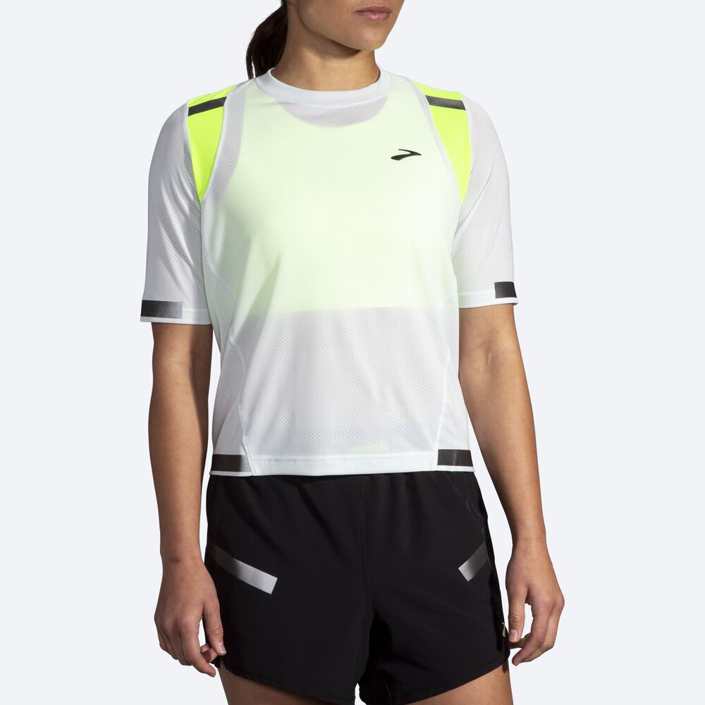 Camiseta Brooks Carbonite Short Sleeve Mujer Gris | Ecuador-29671