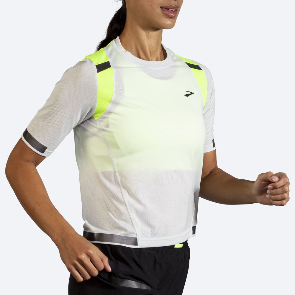 Camiseta Brooks Carbonite Short Sleeve Mujer Gris | Ecuador-29671