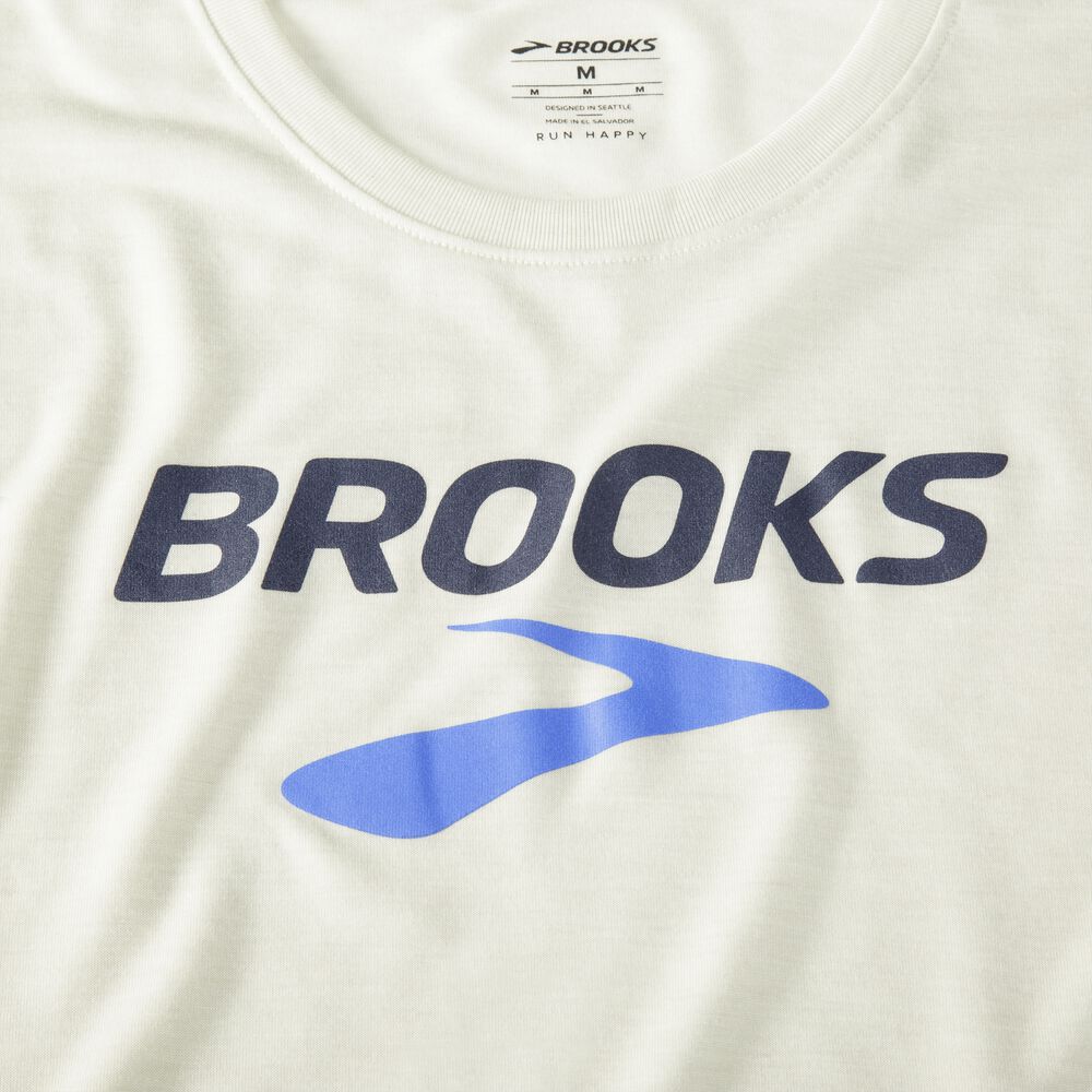 Camiseta Brooks Distance Estampadas Short Sleeve Hombre Naranjas | Ecuador-62308