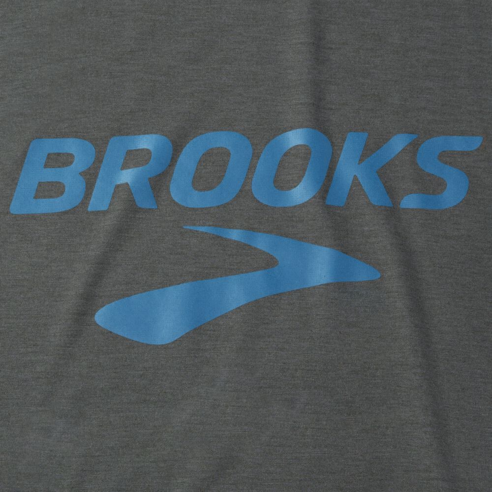 Camiseta Brooks Distance Estampadas Short Sleeve Hombre Oscuro | Ecuador-87395